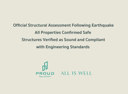 พราว เรียล เอสเตท แจ้งความคืบหน้าจากการตรวจสอบโครงการ หลังเกิดเหตุแผ่นดินไหว เพื่อความปลอดภัยของทุกท่าน